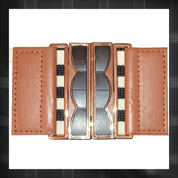 Charlotte Russe Black & White Wide Elastic Best Size Lg - Picture 5 of 6